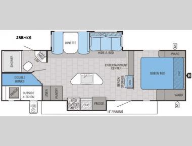 Floorplan - 2016 Jayco White Hawk 28BHKS