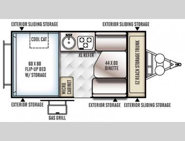 Floorplan - 2016 Forest River RV Rockwood Hard Side High Wall Series 192HW