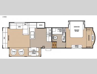 Floorplan - 2016 Forest River RV Cedar Creek 34RE