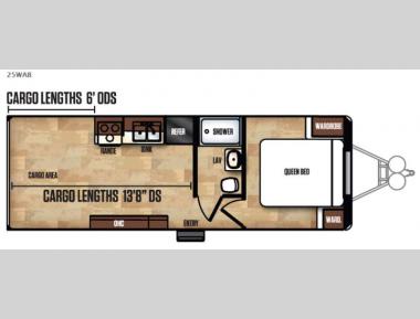 Floorplan - 2017 Forest River RV Work and Play FRP Series 25WAB