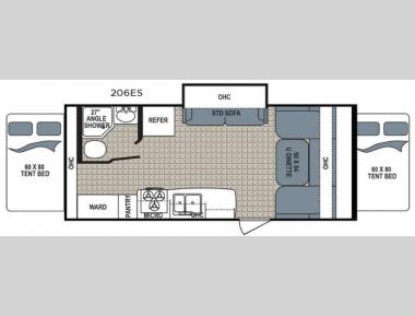 Floorplan - 2017 Dutchmen RV Kodiak Express 206ES