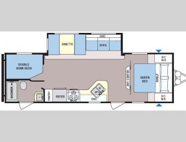 Floorplan - 2017 Dutchmen RV Coleman Lantern Series 263BH