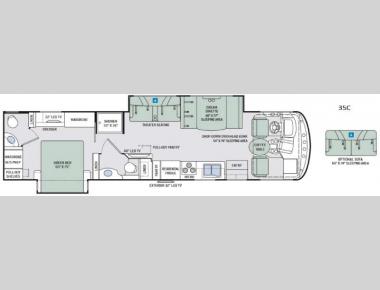 Floorplan - 2017 Thor Motor Coach Hurricane 35C