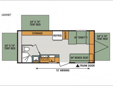 Floorplan - 2017 KZ Sportsmen Classic 180RBT