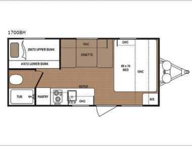 Floorplan - 2017 Dutchmen RV Aspen Trail 1700BH