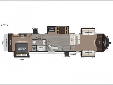 Floorplan - 2017 Keystone RV Montana High Country 374FL