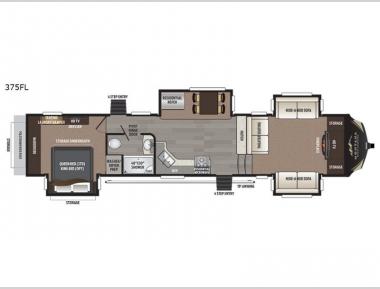 Floorplan - 2017 Keystone RV Montana High Country 375FL