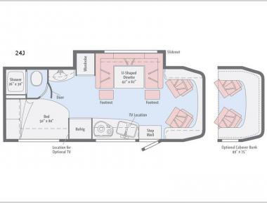 Floorplan - 2017 Winnebago View 24J