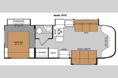 Floorplan - 2013 Thor Motor Coach Four Winds Siesta 29TB