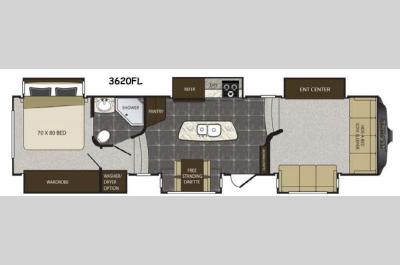 Floorplan - 2014 Keystone RV Alpine 3620FL