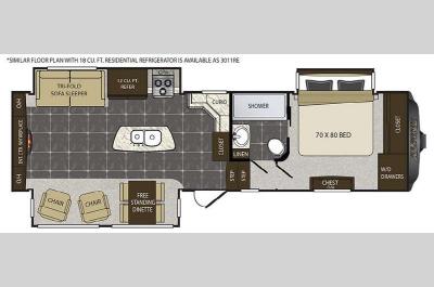 Floorplan - 2016 Keystone RV Alpine 3010RE
