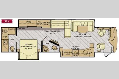 Floorplan - 2016 Fleetwood RV Pace Arrow LXE 38K