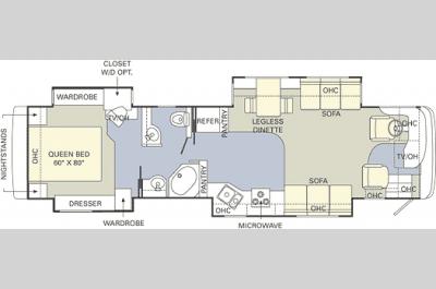 Floorplan - 2005 Holiday Rambler Endeavor 40 PRQ