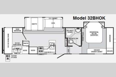 Floorplan - 2011 Palomino Sabre 32BHOK