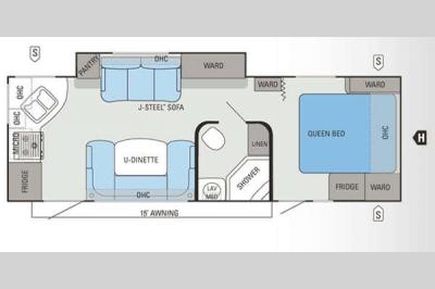 Floorplan - 2012 Jayco White Hawk 26SRK