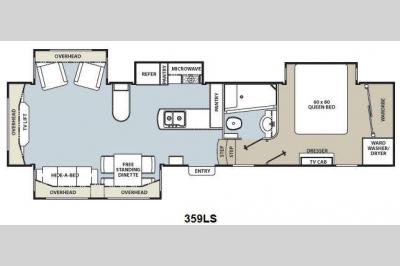 Floorplan - 2013 Coachmen RV Brookstone Ruby 359LS