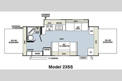 Floorplan - 2011 Forest River RV Flagstaff Shamrock 23SS
