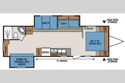 Floorplan - 2012 KZ Sportsmen S318BH