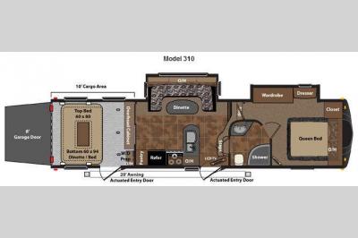 Floorplan - 2012 Keystone RV Fuzion 310