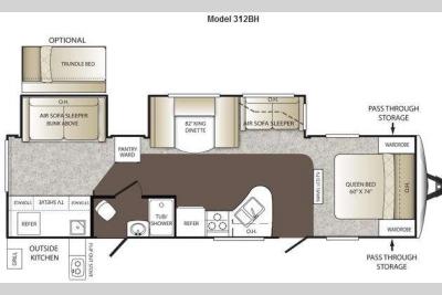 Floorplan - 2013 Keystone RV Outback 312BH