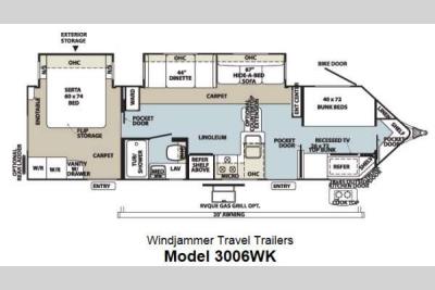 Floorplan - 2013 Forest River RV Rockwood Wind Jammer 3006WK