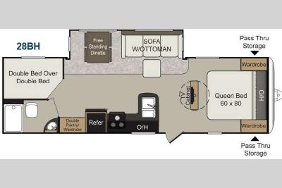 Floorplan - 2014 Keystone RV Passport 28BH Elite