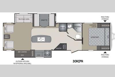 Floorplan - 2014 Keystone RV Premier Ultra Lite 30RIPR