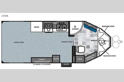 Floorplan - 2015 Forest River RV Work and Play 21VFB