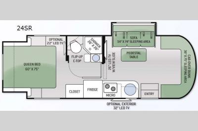 Floorplan - 2015 Thor Motor Coach Citation Sprinter 24SR