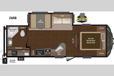 Floorplan - 2015 Keystone RV Sprinter Campfire Edition 26RB