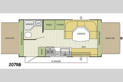 Floorplan - 2016 Starcraft Travel Star 207RB