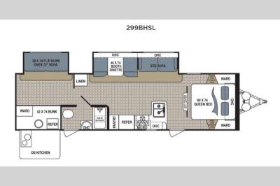 Floorplan - 2015 Dutchmen RV Kodiak Express 299BHSL Express
