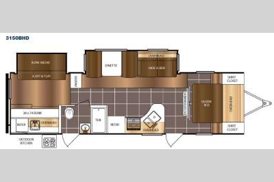Floorplan - 2016 Prime Time RV Tracer 3150BHD