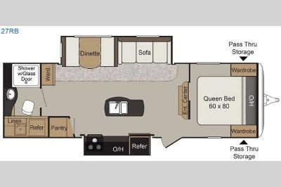 Floorplan - 2016 Keystone RV Passport 27RB