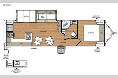 Floorplan - 2016 Forest River RV Vibe 268RKS