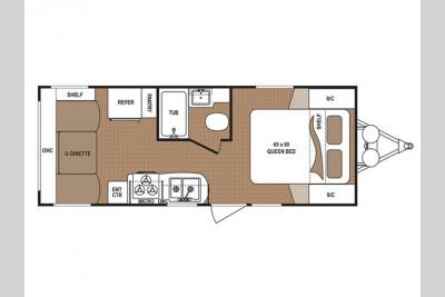 Floorplan - 2017 Dutchmen RV Aspen Trail 2050QBWE