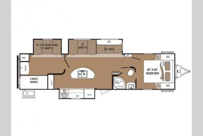 Floorplan - 2017 Dutchmen RV Aspen Trail 3100BHS
