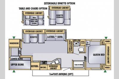 Floorplan - 2005 Jayco Eagle 298 BHS