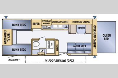 Floorplan - 2005 Jayco Jay Feather EXP 25 G