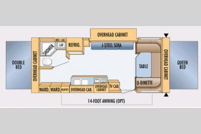 Floorplan - 2008 Jayco Jay Feather EXP 23 B