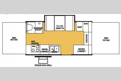 Floorplan - 2007 Forest River RV Flagstaff High Wall HW27S-C