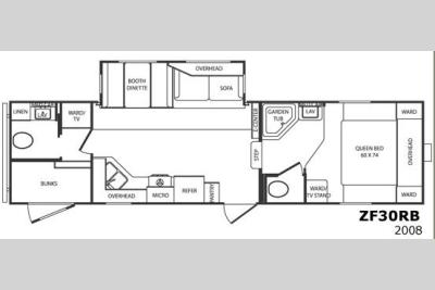 Floorplan - 2008 CrossRoads RV Zinger ZF30RB