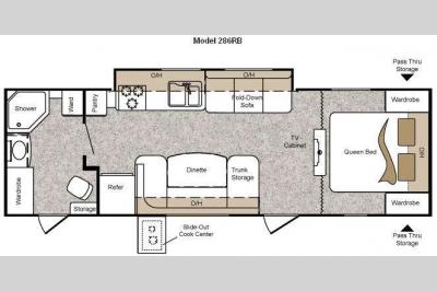 Floorplan - 2010 Keystone RV Passport 286RB