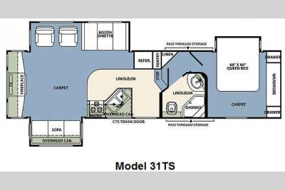 Floorplan - 2011 Forest River RV Wildcat 31TS