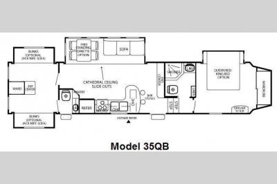 Floorplan - 2011 Forest River RV Cedar Creek Silverback 35QB4