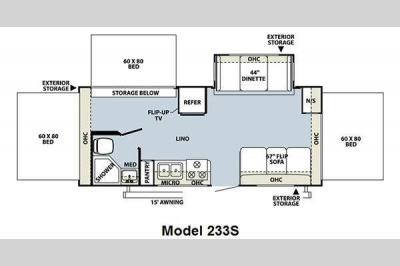 Floorplan - 2011 Forest River RV Flagstaff Shamrock 233S