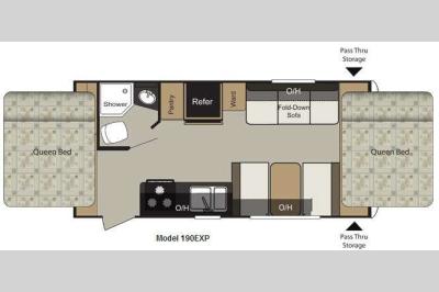 Floorplan - 2011 Keystone RV Passport Express SL 190EXP
