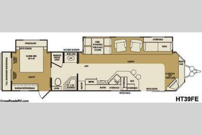 Floorplan - 2011 CrossRoads RV Hampton HT39FE