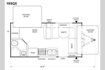 Floorplan - 2011 Coachmen RV Freedom Express 19SQX