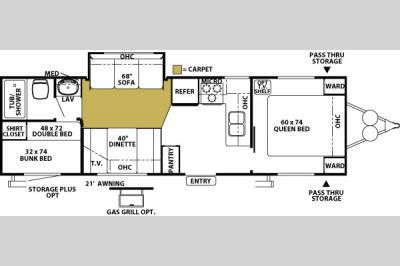 Floorplan - 2006 Forest River RV Wildwood LE 29BHSS LE